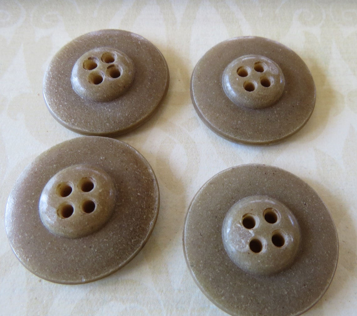 11 Vintage Coat Buttons 2 sets of 4 11/8 Brown Etsy