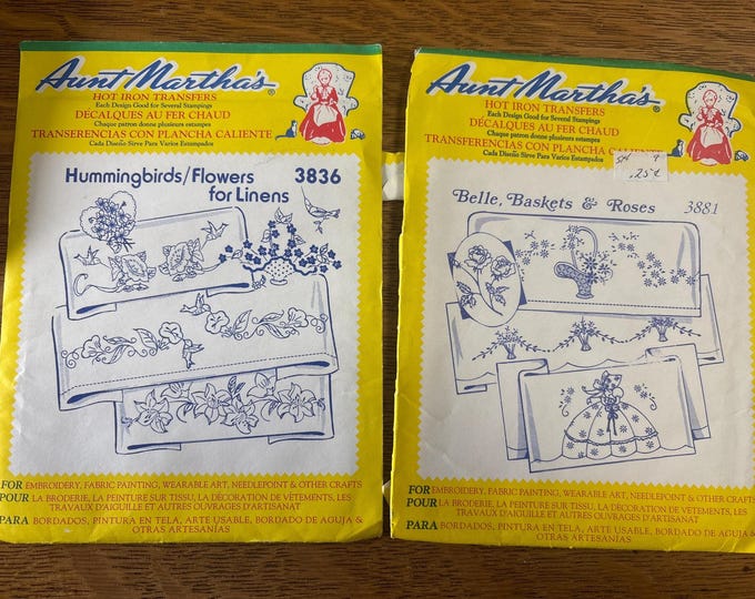 Original Aunt Martha's Hot Iron Transfers for Linens Borders- U Pick ...