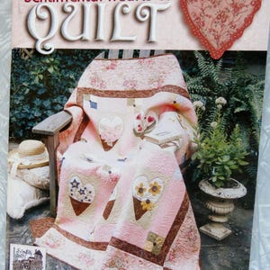 Leisure Arts Sentimental Hearts to QUILT Pattern Book 3 FriendFolk quilts Garden Hearts, Pure at Heart + Peace in My Heart, Applique Piecing