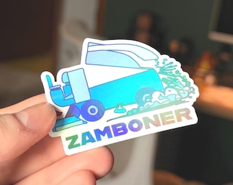 Zamboner Sticker | Funny Hockey Zamboni Sticker | Rink Worker Humor