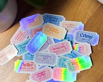 Book Tropes Sticker Bundle | Admit One Ticket Stickers | Romance Reader Stickers | Bookish Gift