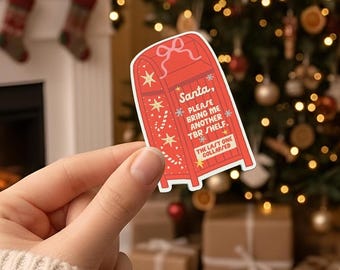 Bookish Christmas Sticker | TBR Shelf Vinyl Decal