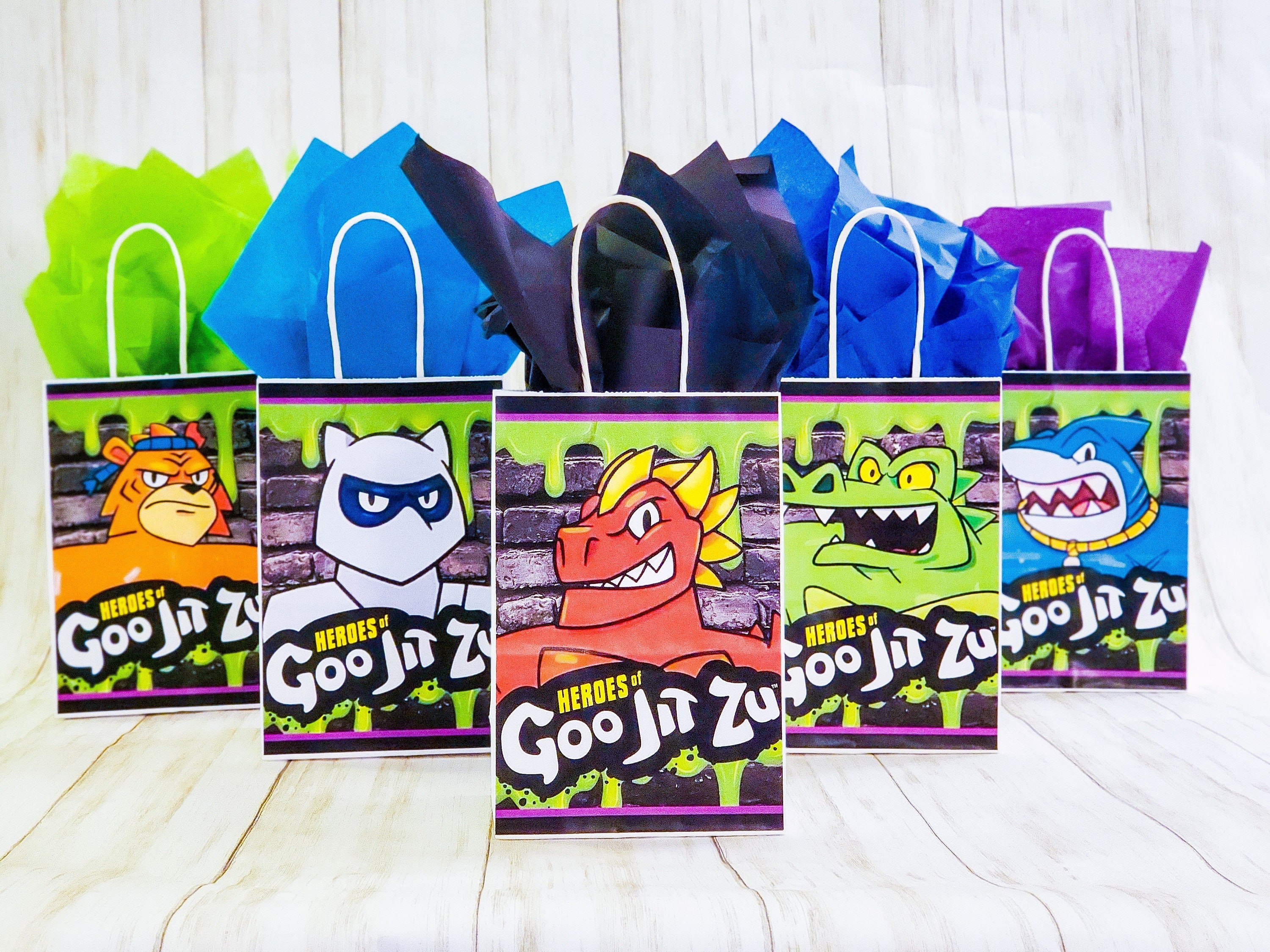 Heroes of Goo Jit Zu Party Bags 5 Guests 