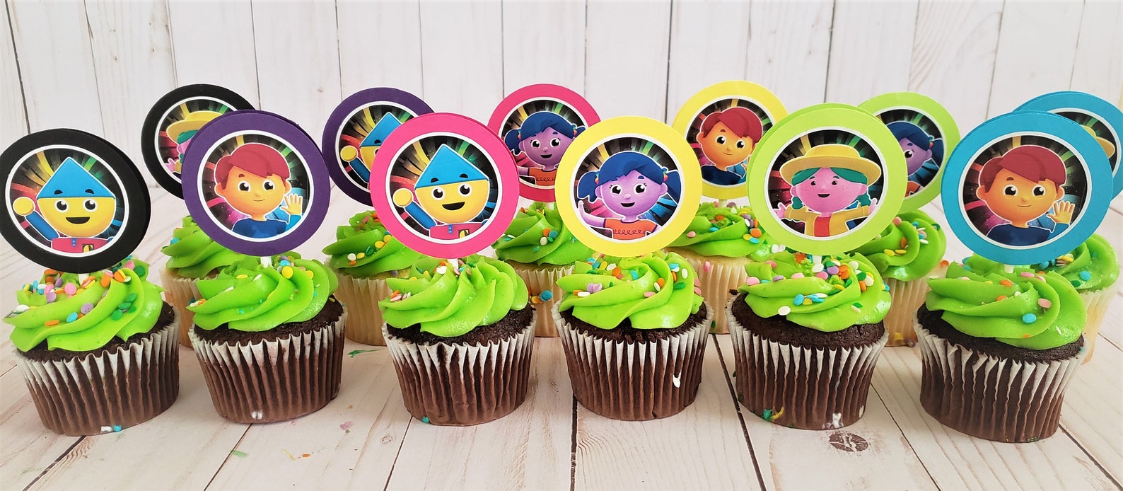 12pc Charlie's Colorform City Cupcake Toppers Etsy