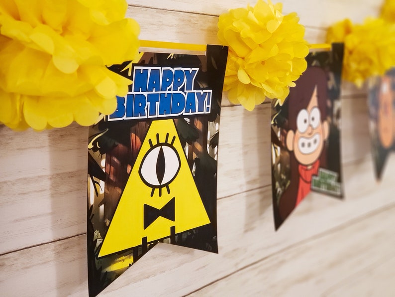 9' Gravity Falls Birthday Party Banner - Etsy
