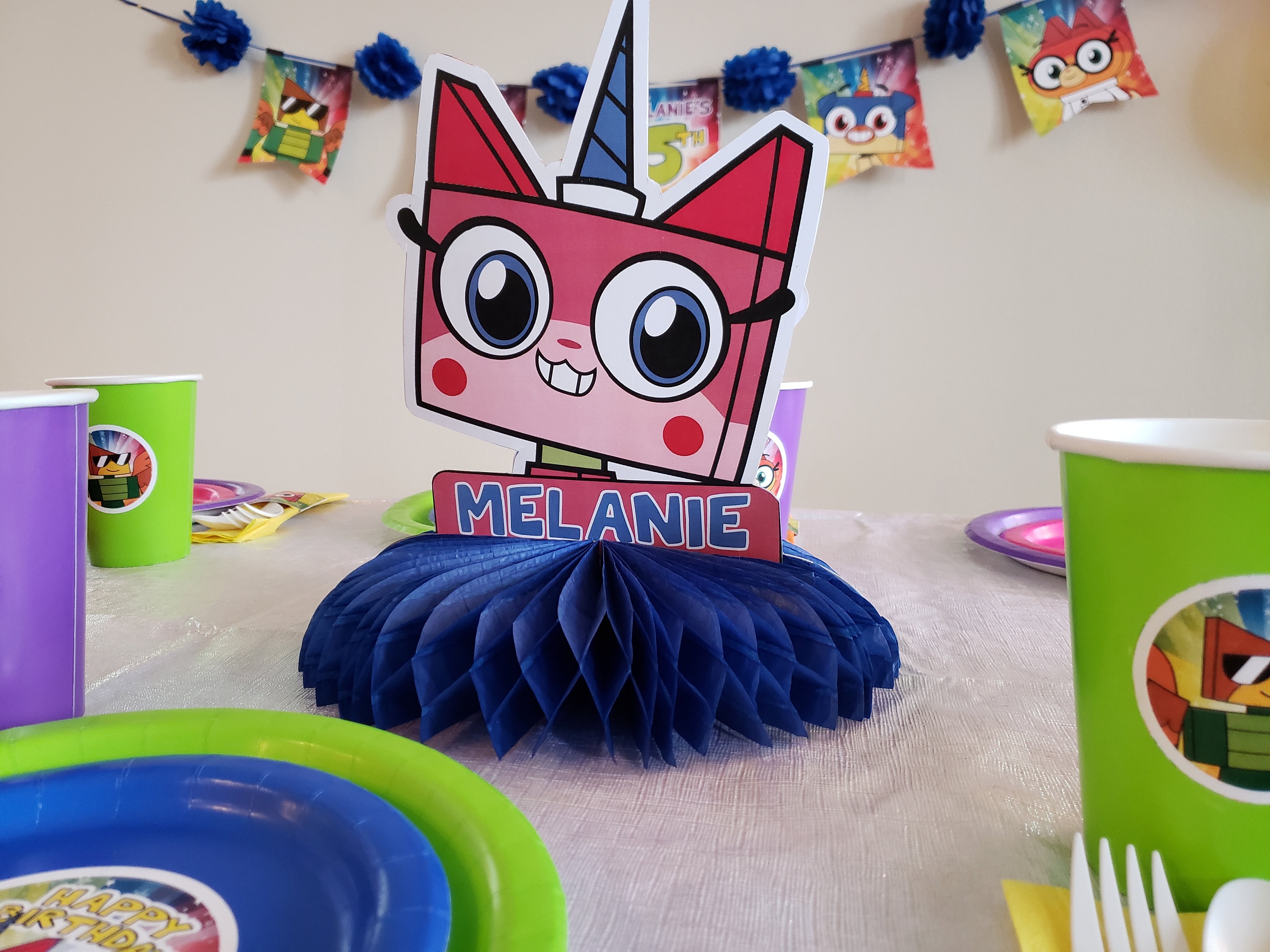 Unikitty Honeycomb Tissue Centerpiece Etsy