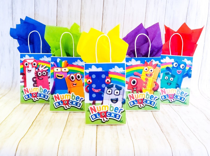 Numberblocks Party Bags 5 Guests Etsy Australia