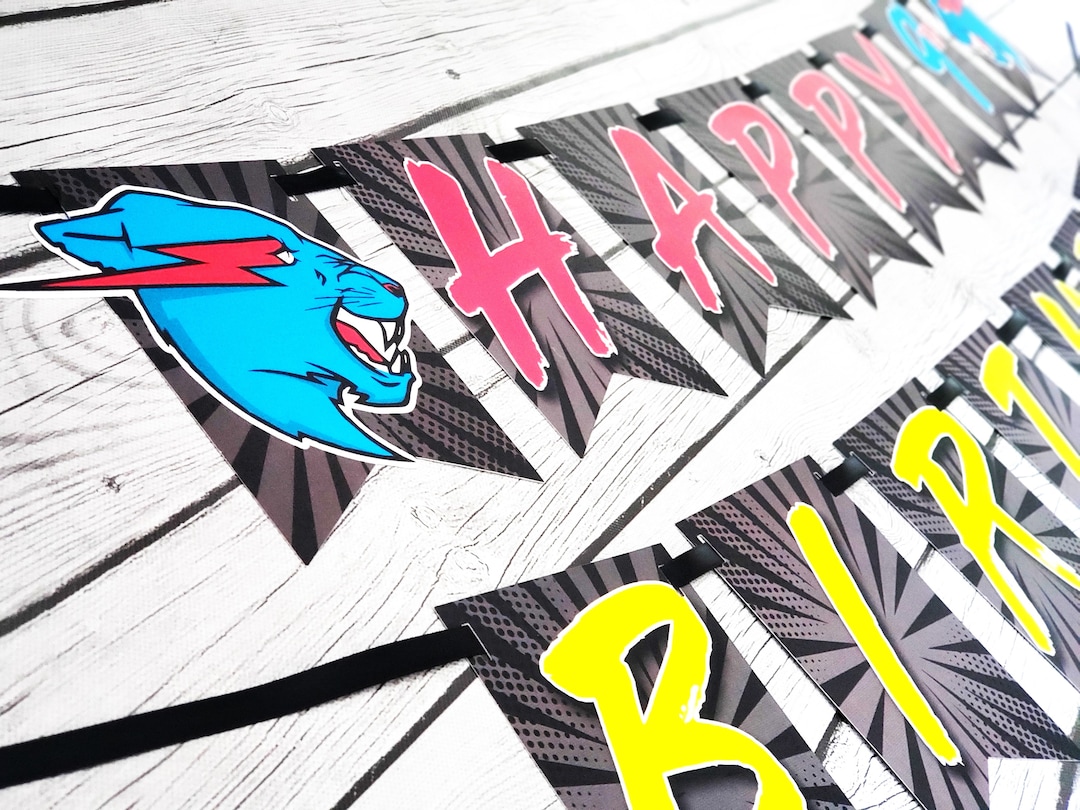 Mr. Beast Birthday Party Banner - Etsy