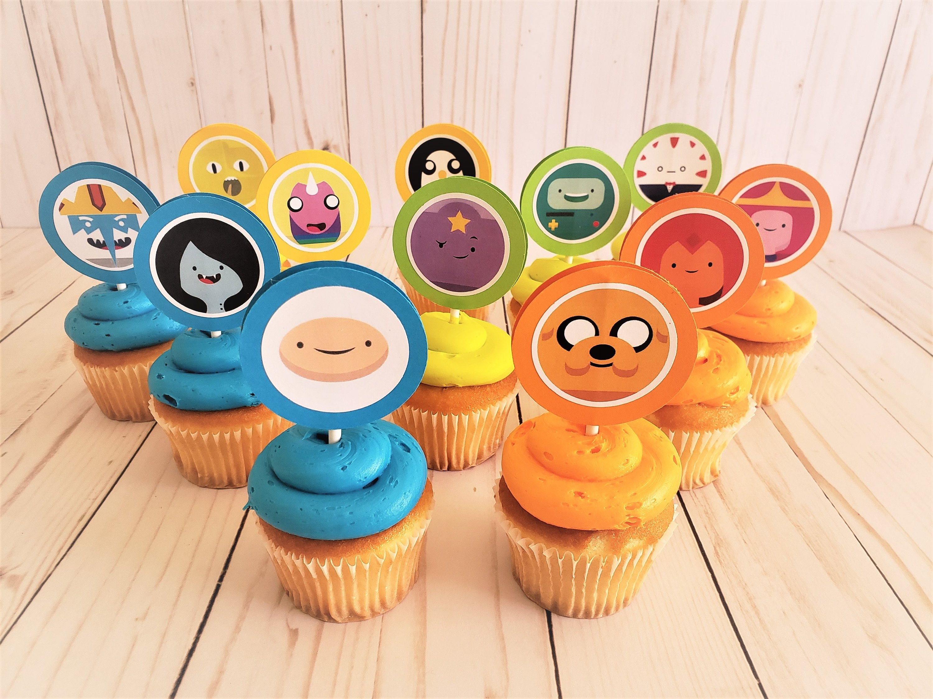 12pc Adventure Time Cupcake Toppers - Etsy Singapore
