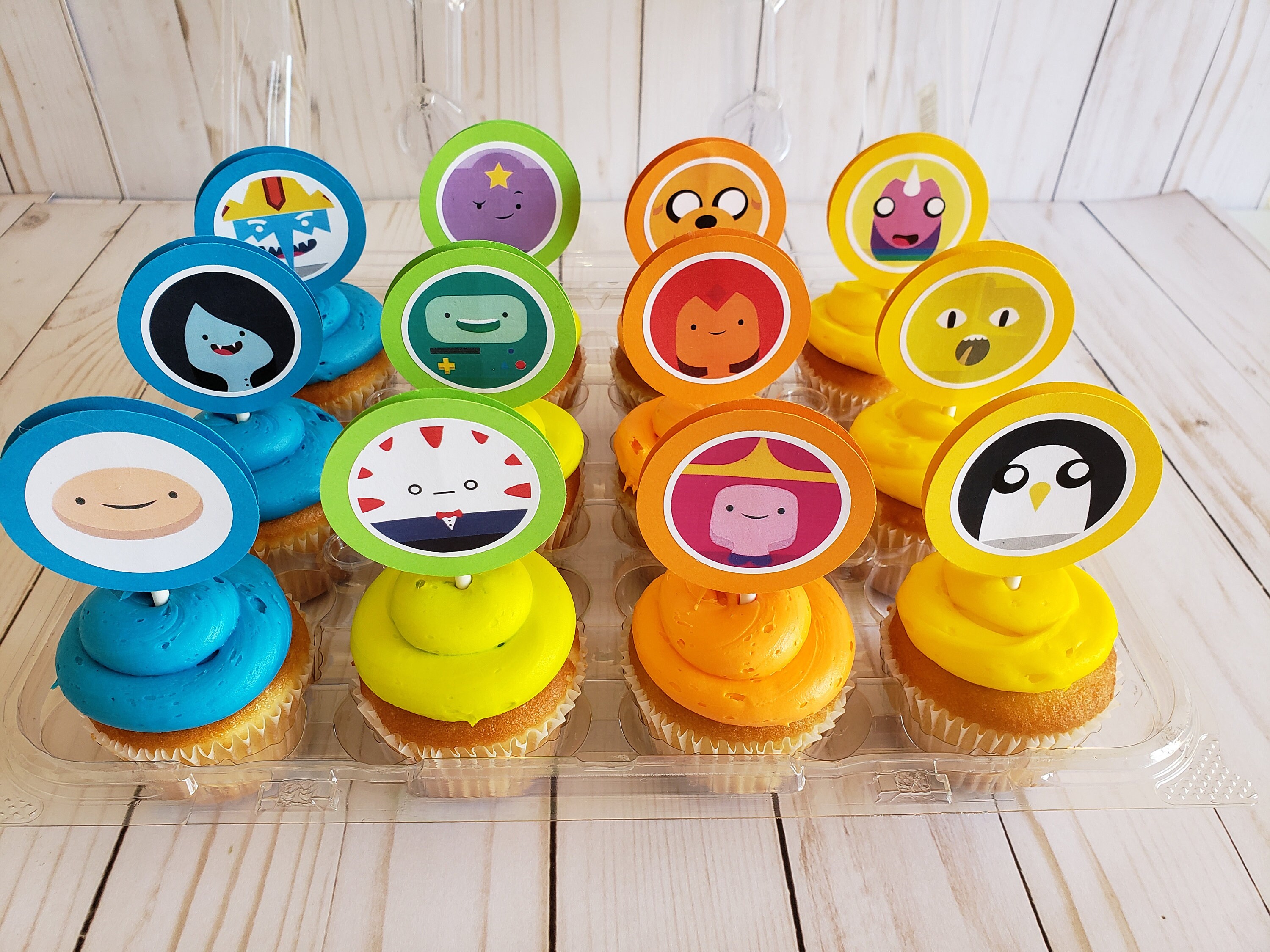 12pc Adventure Time Cupcake Toppers - Etsy Singapore