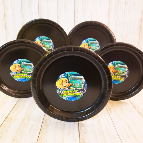 LARGE 10pc Trash Truck 9 Party Plates Etsy