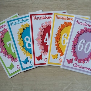 Grußkarte zum 60.   (30.  40.  50.  70.  75.  80.  85.  90. ...)  Geburtstag, Hochzeitstag, Jubiläum