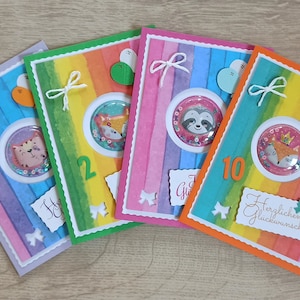 Grusskarte zum Geburtstag, Kinder Schüttelkarte, personalisiert