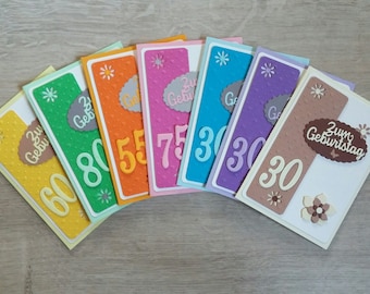 Grußkarte zum 30. Geburtstag  (40.  50.  60.  70.  75.  80.  85.  90. ...)