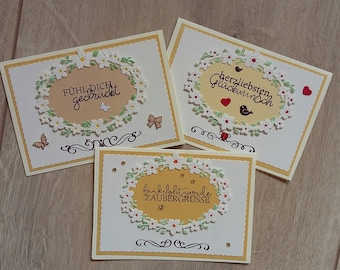 Grußkarte in 3 verschiedenen Variationen zu Geburtstag und vielen anderen Anlässen