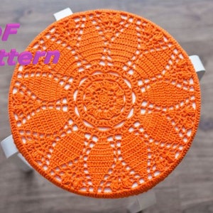 Ikea crochet stool cover pattern, kitchen crochet seat cushion pattern