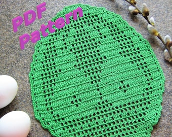 Easter Egg Coaster Crochet Pattern: Spring Table Decor (PDF Pattern)