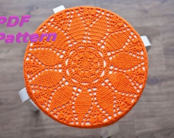 Ikea crochet stool cover pattern, kitchen crochet seat cushion pattern