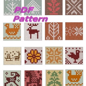 Scandinavian knitting patterns, fair isle charts, Norwegian stranded knitting pattern