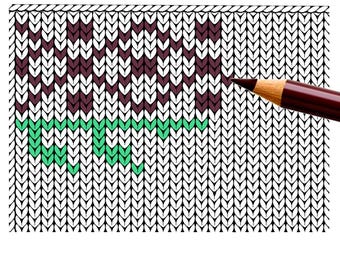 Printable Knit Stitch Graph Paper: Colorwork Chart Template (PDF/JPG)