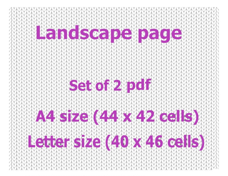 Printable Knit Stitch Graph Paper: Colorwork Chart Template (PDF/JPG ...