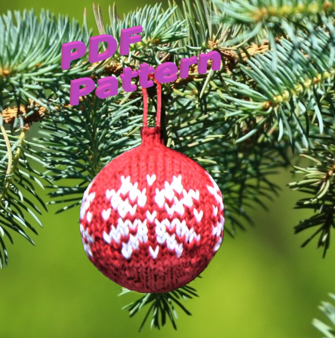 Easy Knit Christmas Balls Patterns Diy Christmas Decorations Etsy