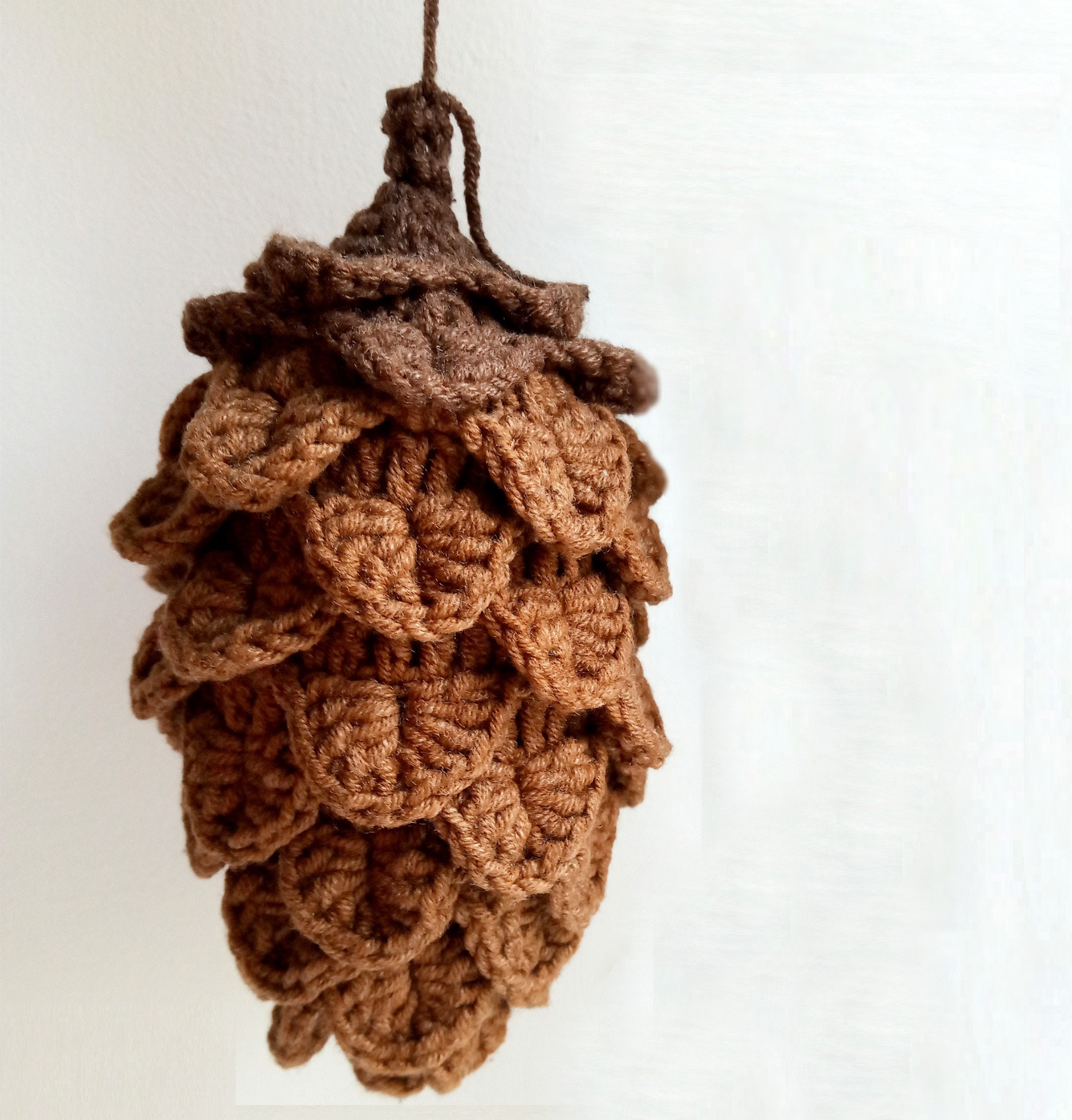 Pine Cone Crochet Pattern Christmas Ornament Woodland Etsy