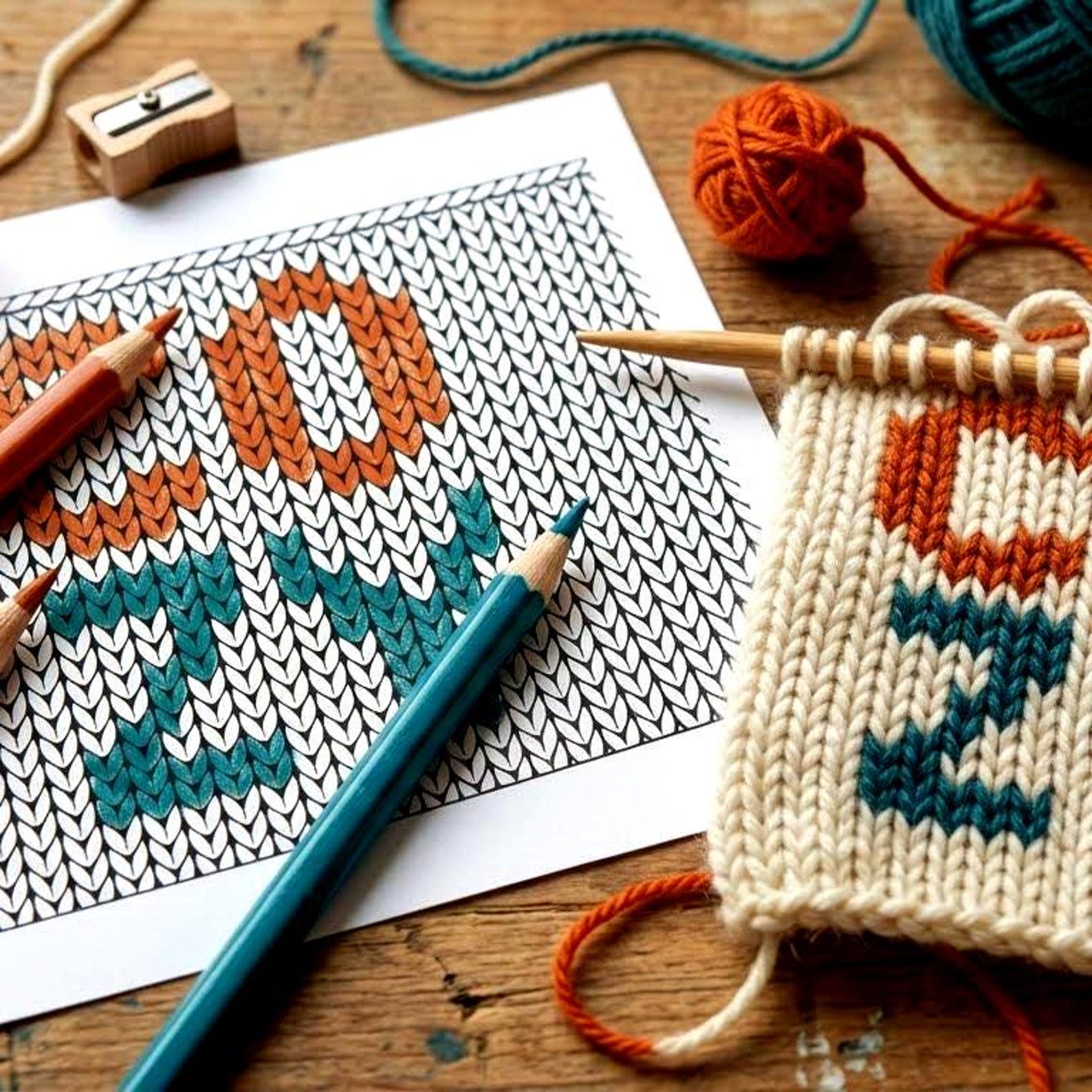 Color Work Pattern Template Knit Stitch Graph Paper: Colorwork Chart Template (PDF, JPG) - Etsy