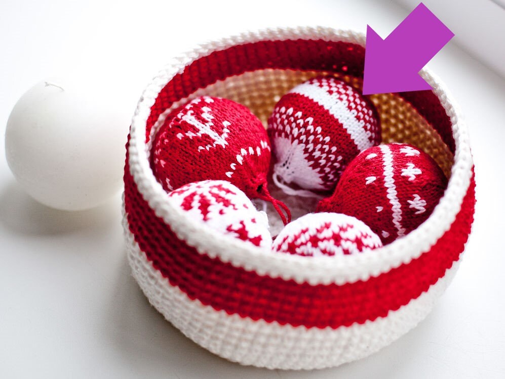 Christmas Patterns Knit Balls Easy Christmas Decorations Ornament