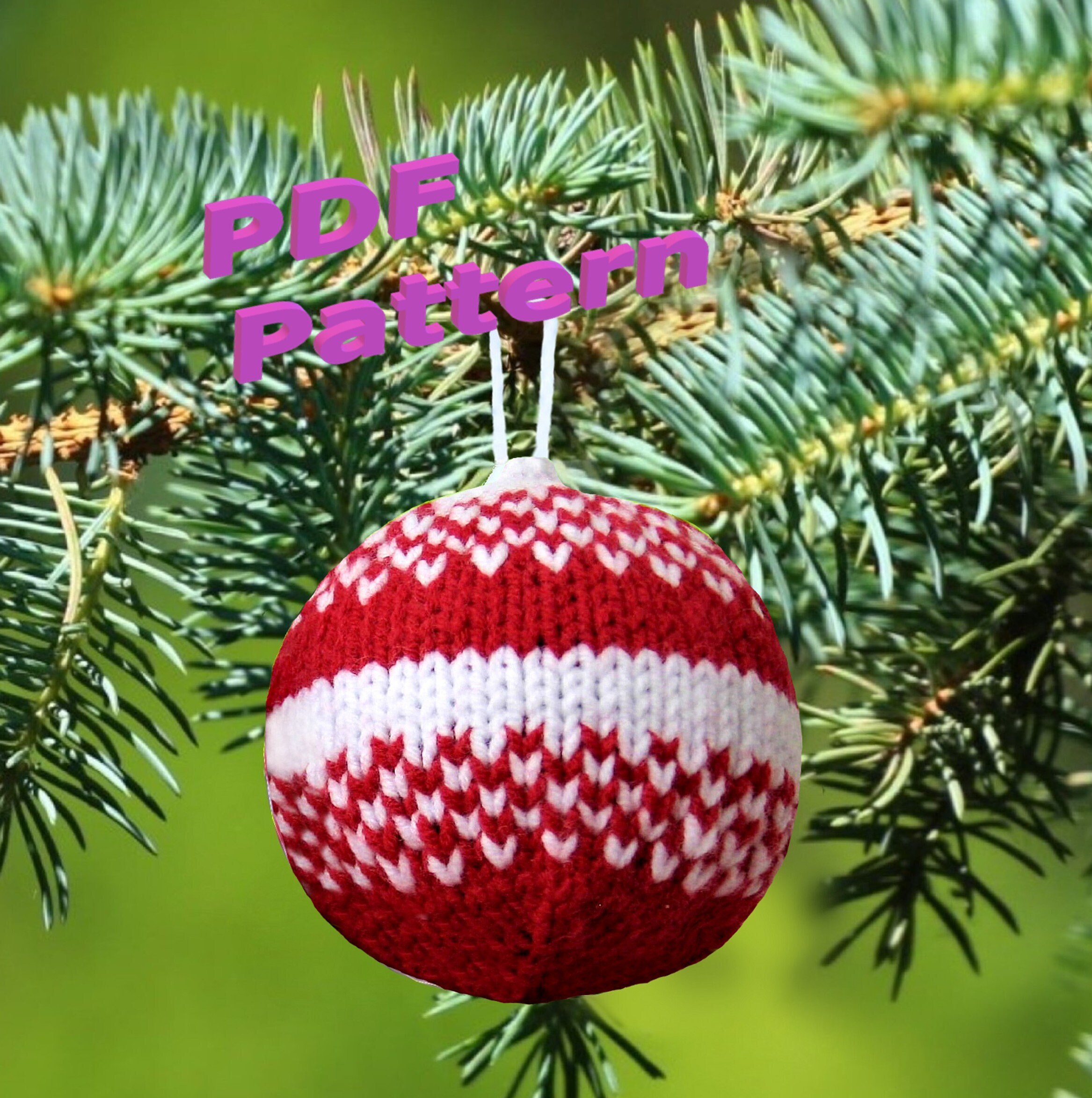 Christmas Patterns Knit Balls Easy Christmas Decorations Ornament