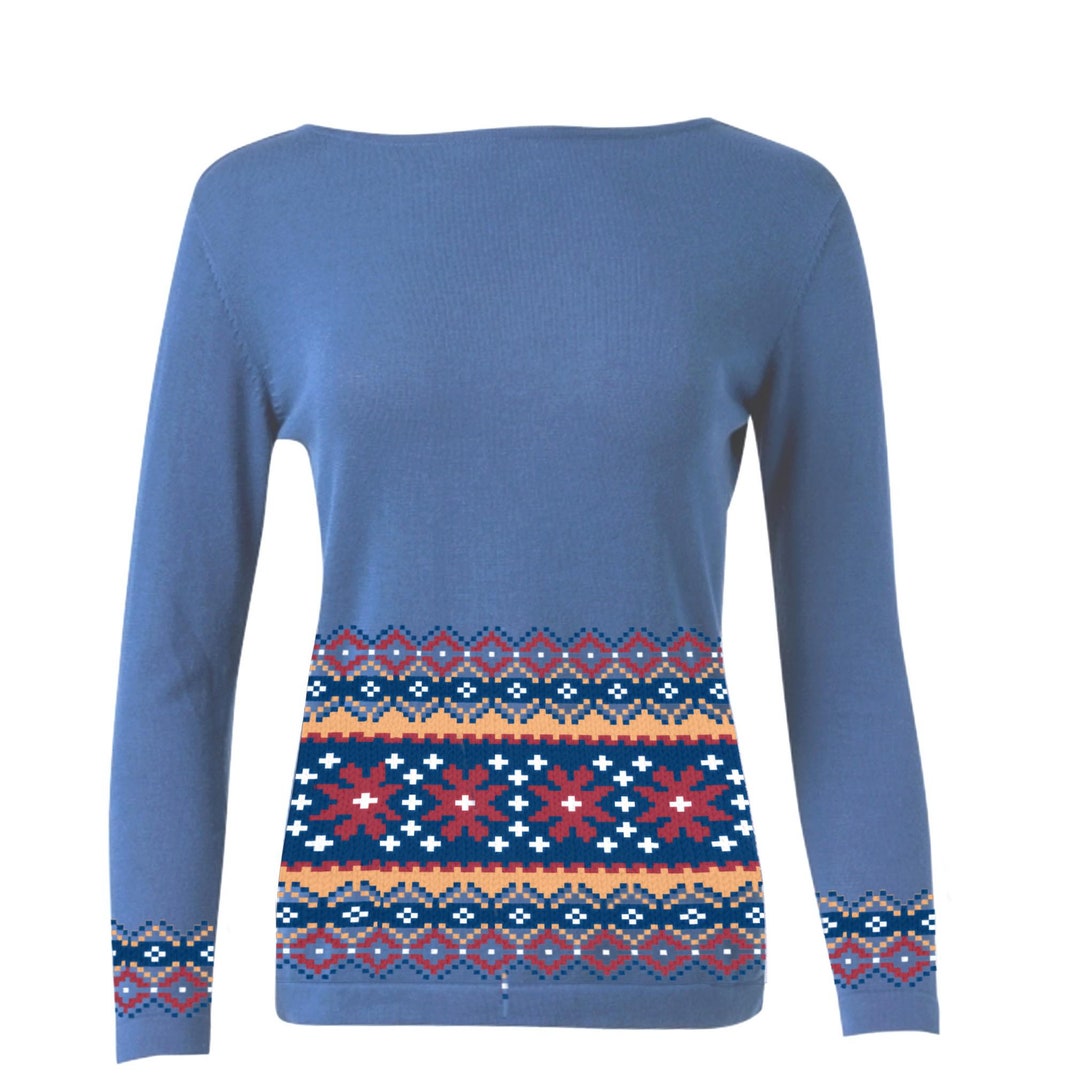 Scandinavian Fair Isle Knitting Pattern Stranded, Colorwork Chart of ...