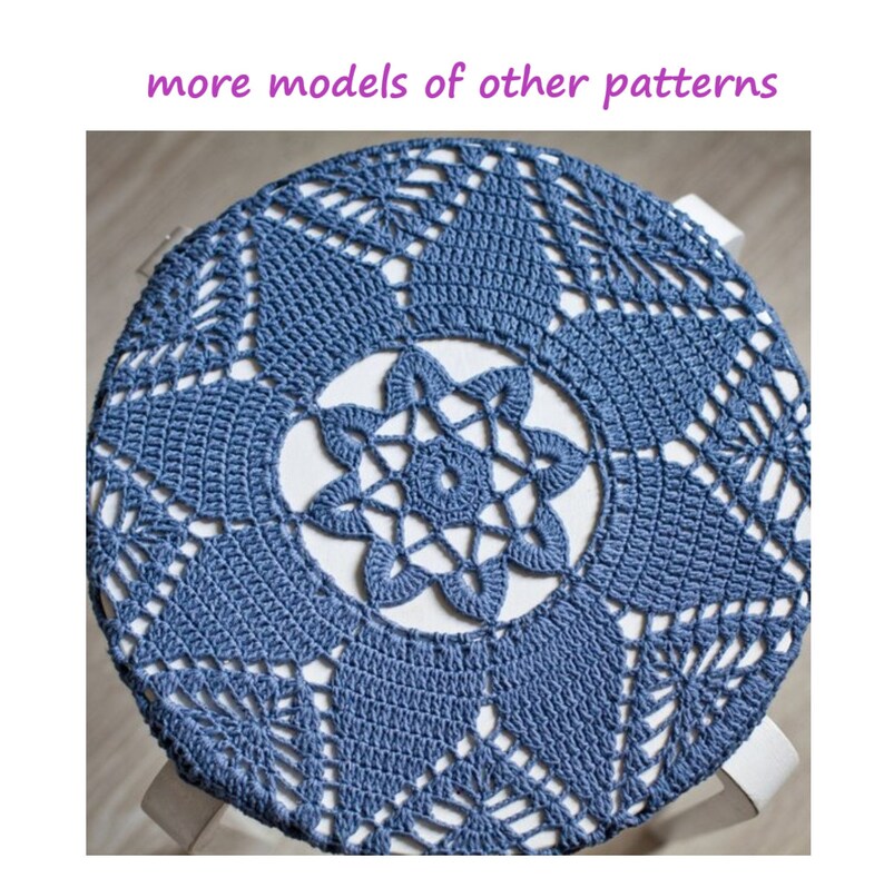 Learn to crochet stool cover patterns free beginner kit Etsy