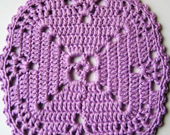 Crochet coaster easy pattern, modern kitchen hot pad chart _PDF Downloadable