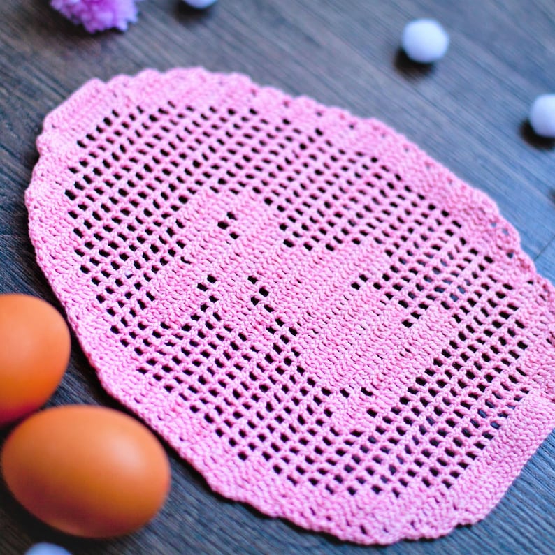 Easter Patterns Free Crochet Doily Bunny Decorations Decor Coaster Pdf