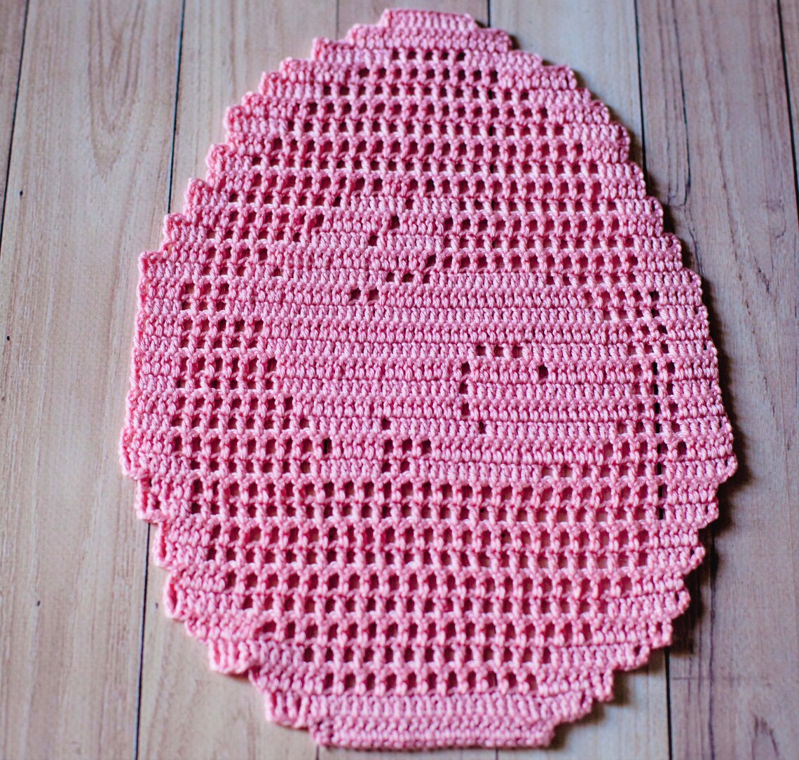 Crochet Pattern Easter Egg Placemats Filet Doily Bundle of 8 Etsy