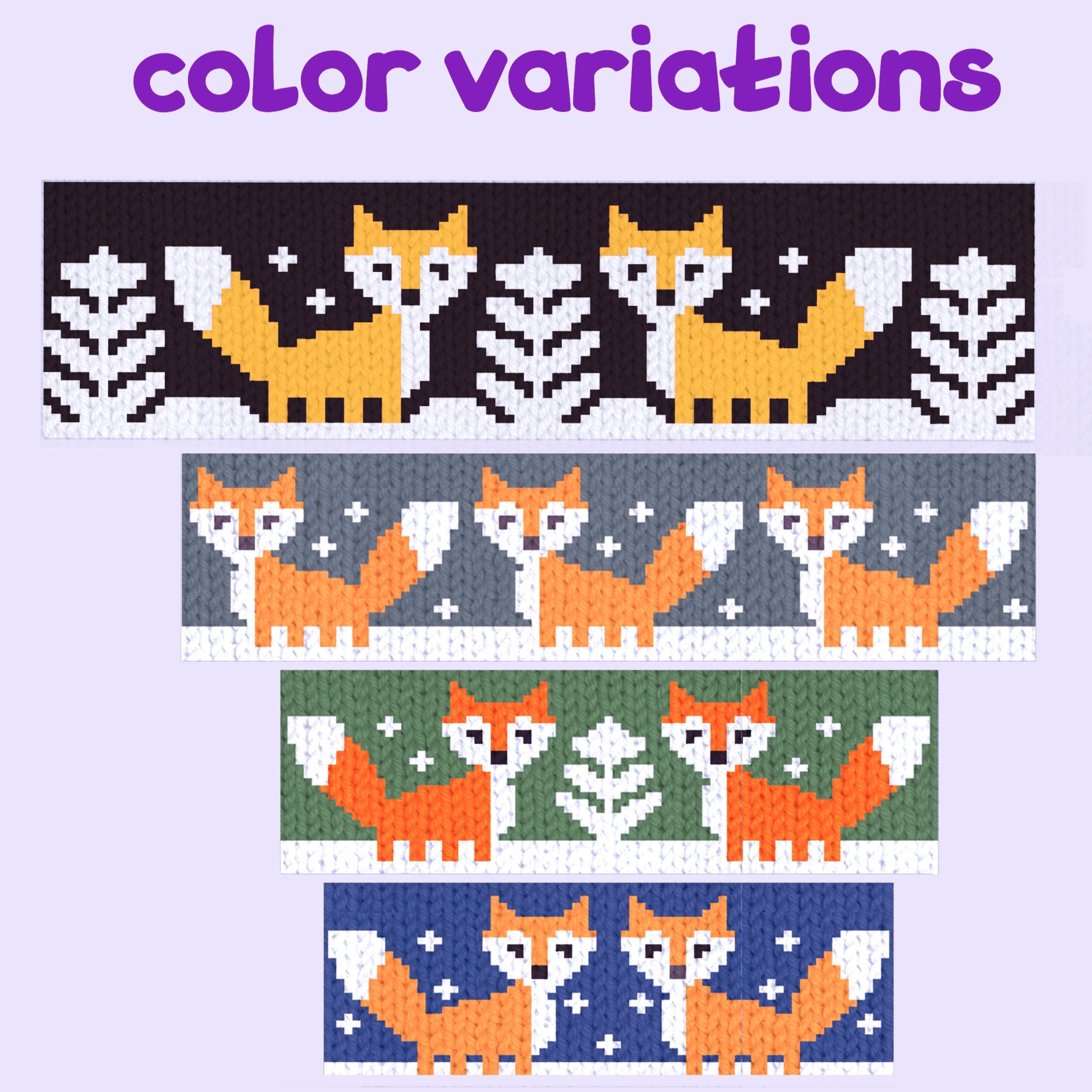 Fair Isle Fox Knitting Pattern, Scandinavian Stranded Knit