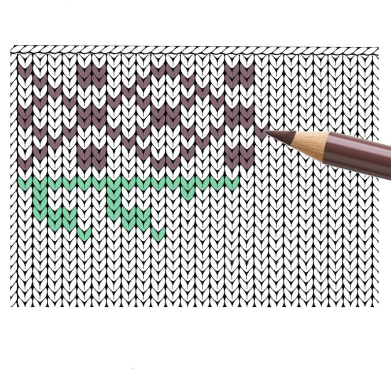 Knit Stitch Graph Paper: Colorwork Chart Template (PDF, JPG) - Etsy