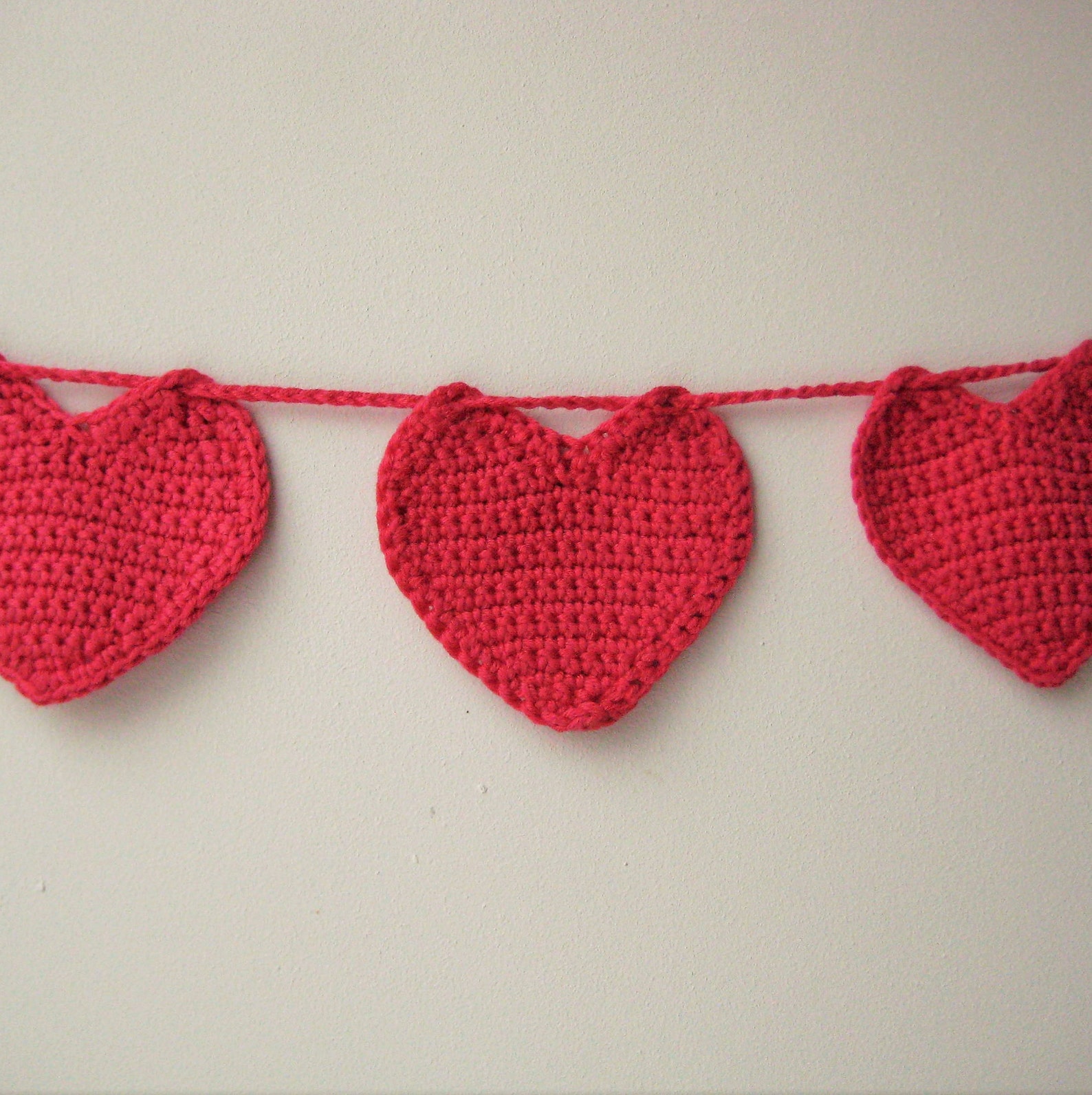 Heart Crochet Garland Pattern Valentine for Beginners_knit Etsy New