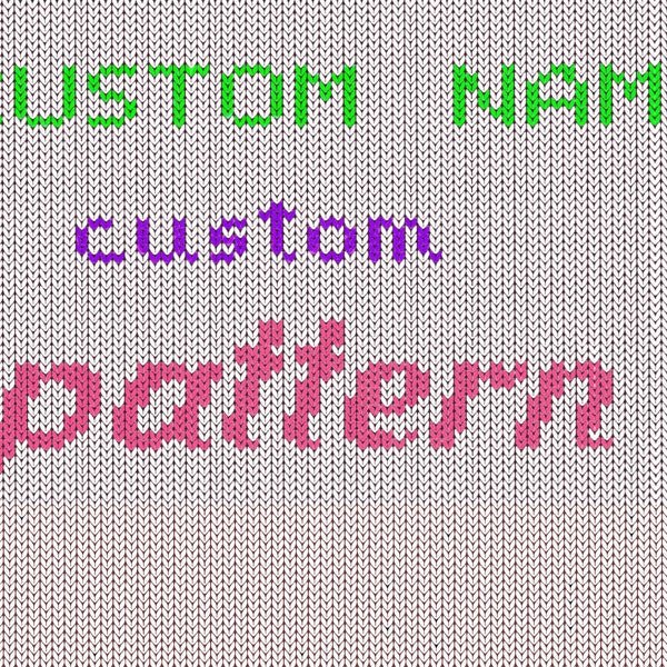 Lettres de l'alphabet personnalisées pdf diagrammes de tricot ou de crochet, papier millimétré jpg télécharger