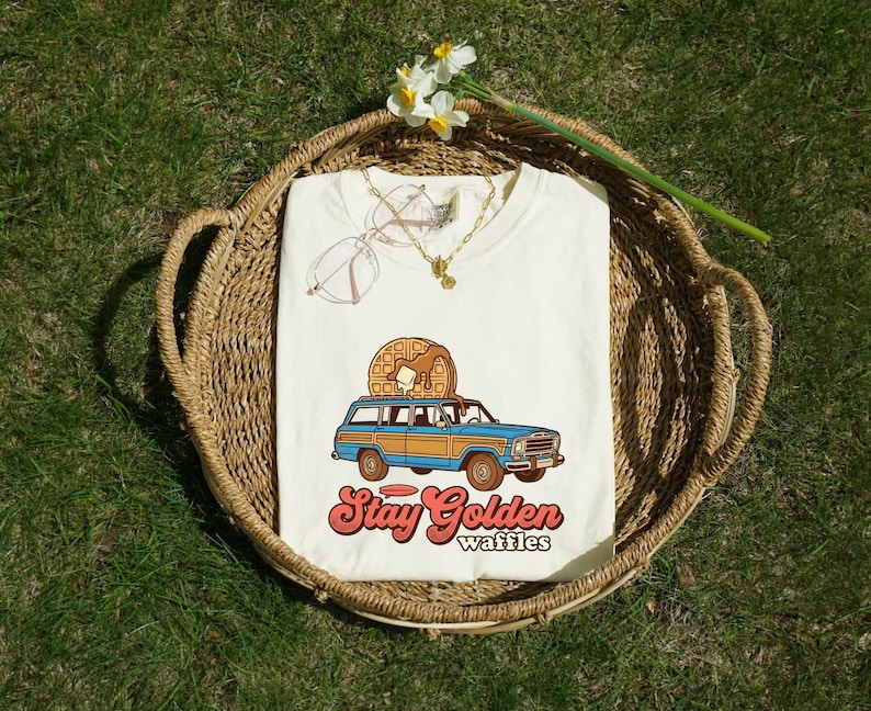 Waffle Ride Shirt Desserts Diner Gift Women Sketch Tee Breakfast T-Shirt Dessert Fan Waffle Graphic Tshirt Line Art Topping Tshirt image 3
