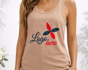 Custom Tank Top, Personalized Photo Tank Top, Insert Your Own Desing Printed Tops,Custom Text Strap Top, Customizable Spaghetti Graphic Top
