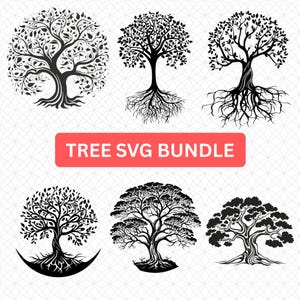 Tree SVG Bundle | Tree of Life SVG | Family Tree Clipart | Celtic Tree SVG | Tree Roots Cut Files for Cricut & Silhouette