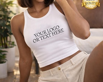 Custom Photo Tank Top, Personalized Tank Top, Custom Picture Shirt, Gift for Her, Custom Text Crop Top, Birthday Gift, Summer Tank Top Women