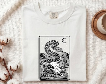 Reptile Bones Shirt Animals Ranch Gift Women Line Art Tee Skeleton T-Shirt Wildlife Fan Illustrated Tshirt Farm Graphic Hand Drawn Desert