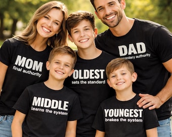 Custom Family Shirts Matching Set, Personalized Family Name Tee, Family Vacation Shirts 2026, Custom Matching Outfits, Gift for Family