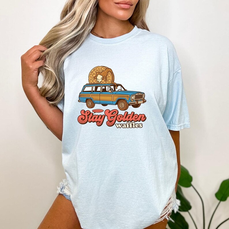 Waffle Ride Shirt Desserts Diner Gift Women Sketch Tee Breakfast T-Shirt Dessert Fan Waffle Graphic Tshirt Line Art Topping Tshirt image 4
