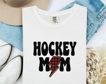 Checkered Lightning Bolt Shirt Hockey Mom Competition Gift Women Sketch Tee Lightning Bolt T-Shirt Hockey Enthusiast Drawing Competition