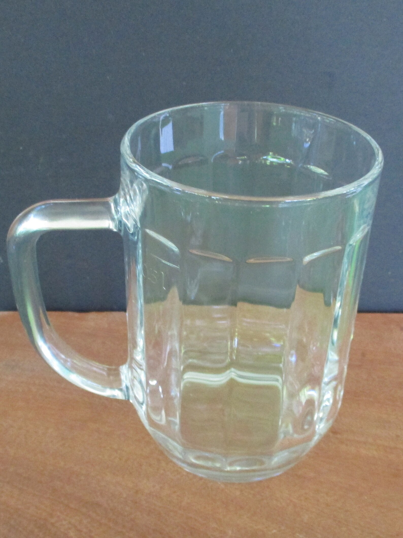 Vintage Clear Glass/one/ Beer Mug16 Oz Paneled Mug Made in Etsy