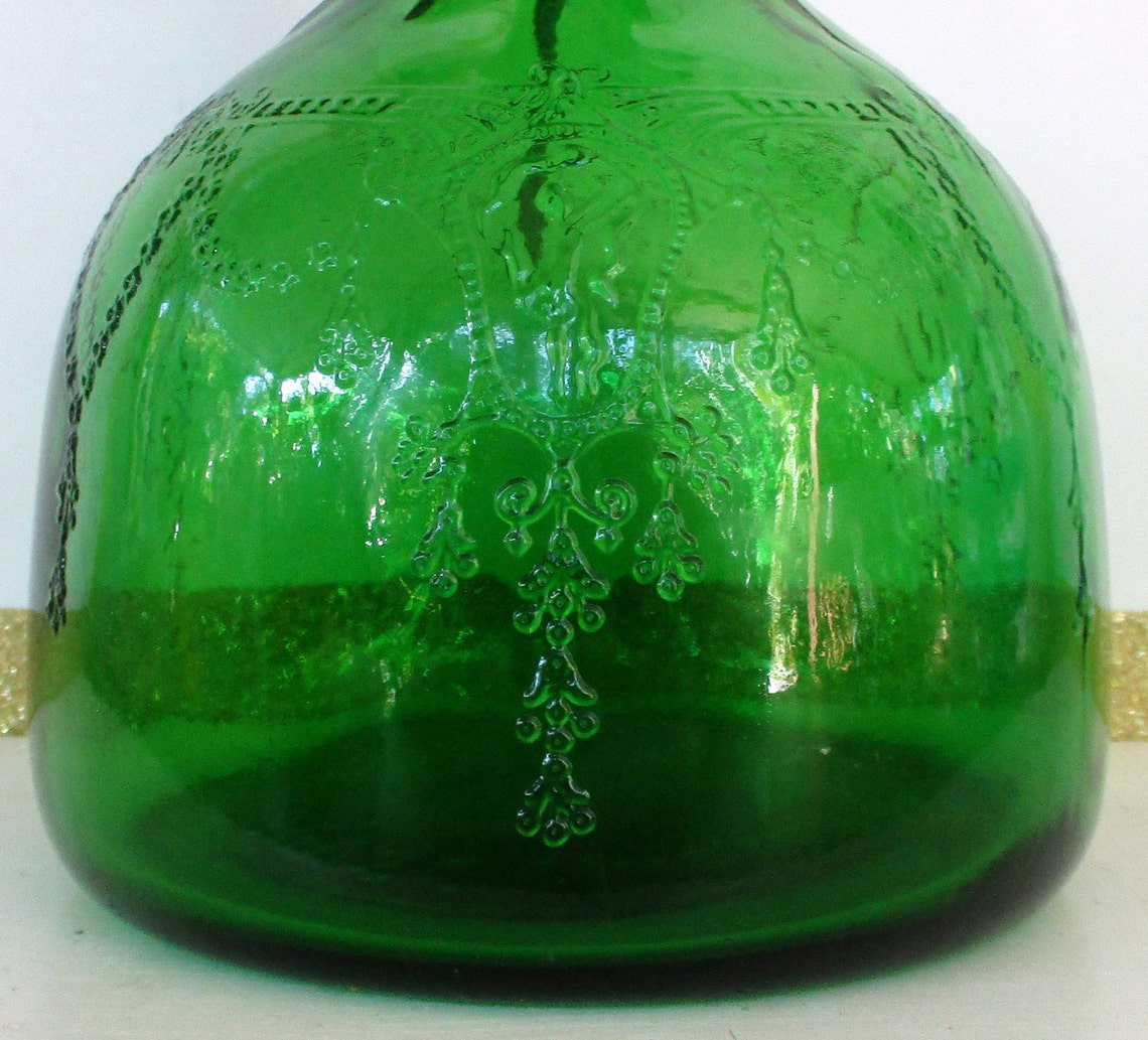 Vintage Green Glass White House Vinegar Bottle Ballerina or Etsy