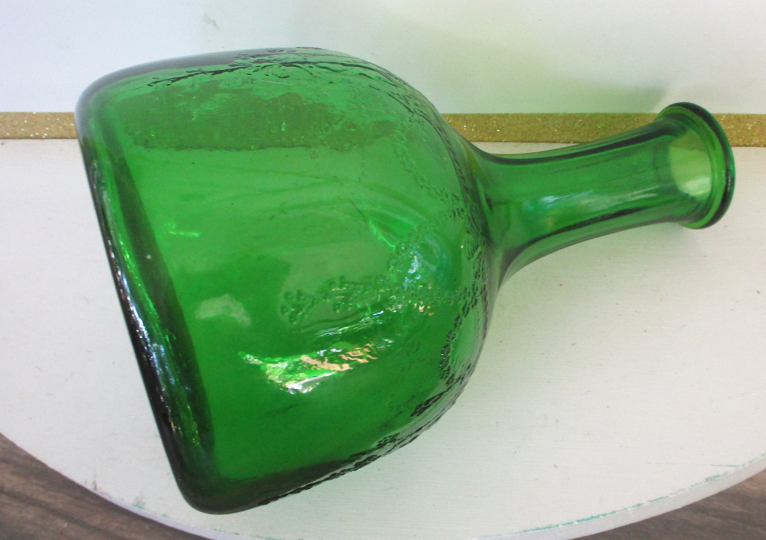 Vintage Green Glass White House Vinegar Bottle Ballerina or Etsy
